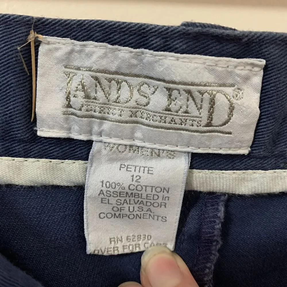 Vintage Lands' End Direct Merchants Women's 12P High Waisted Pleated Front Skirt
